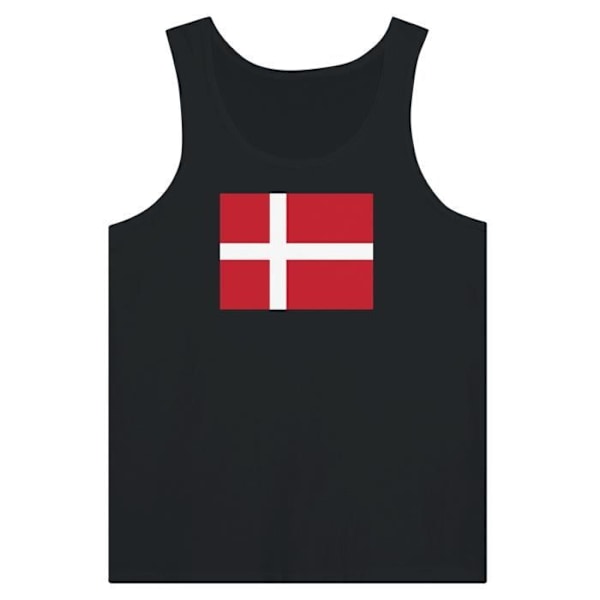 Denmark Flag Tank Top i Sort Svart XS