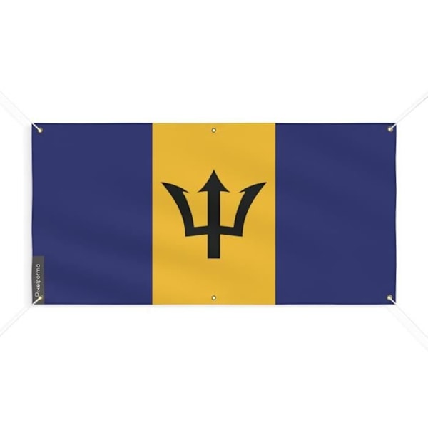 Banner Flag of Barbados 6 eyelets 170x340cm i polyester