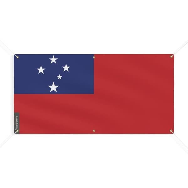 Samoan lippu 6 silmukkaa 190x380cm polyesteriä