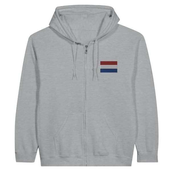 Hoodie - PIXELFORMA - Hollands flag - Grå - Lange ærmer - Hættekrave Grå M