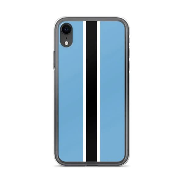 Coque til iPhone - PIXELFORMA - iPhone XR - Botswana flag - Tynd og let design - Blød silikone Flerfärgad