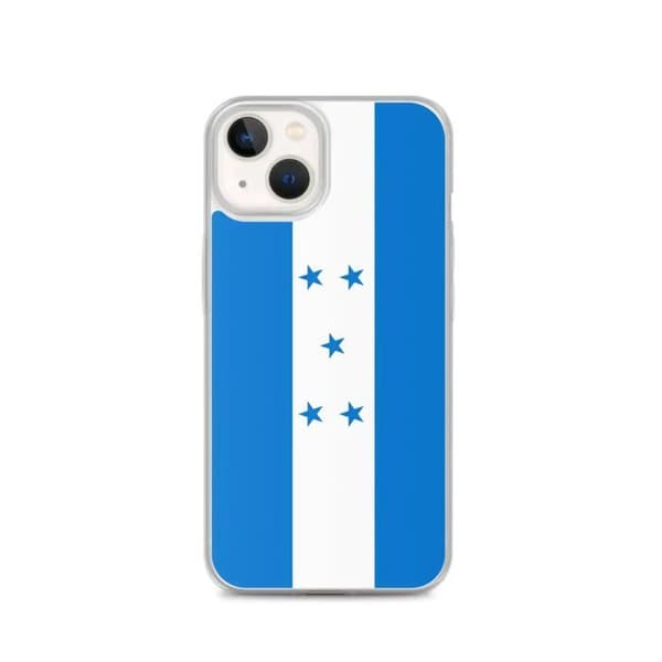 Coque - PIXELFORMA - iPhone 13 - Drapeau du Honduras - Silicone mjukt - Fullständigt skydd Blå