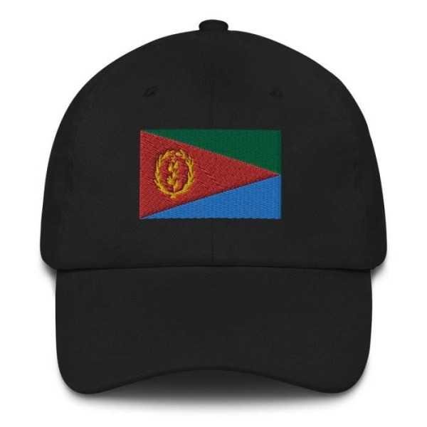 Eritreas flagga Keps Svart