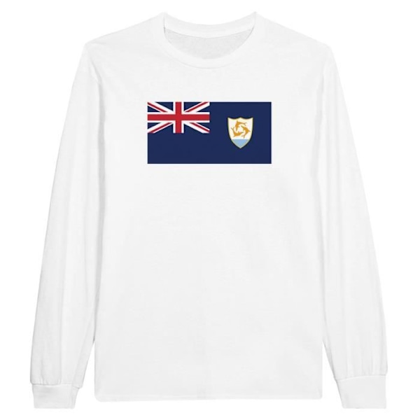 Anguilla Flag langærmet T-shirt i hvid Vit jag