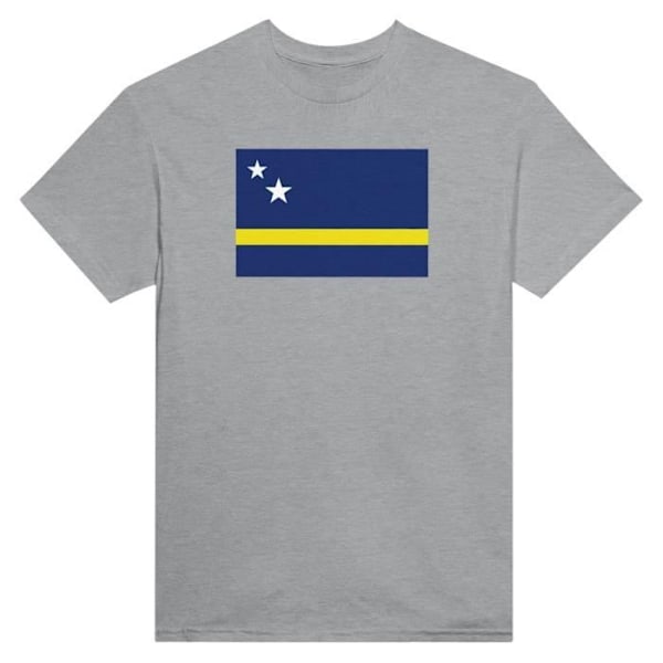 Curaçao Flag T-shirt i grå farve Grå M