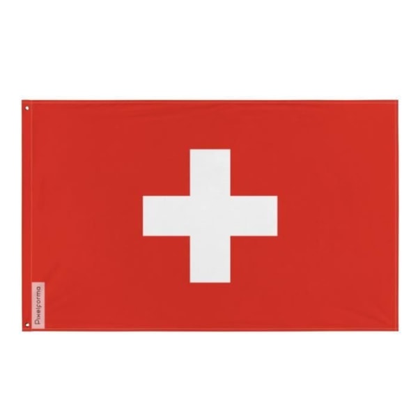 Schweiz flagga och vapen 160x240cm i polyester