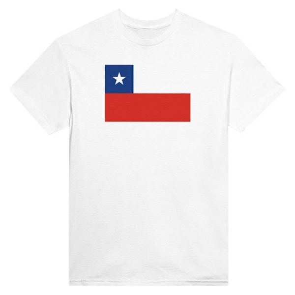 Chile Flag T-shirt i hvid farve Vit XXL