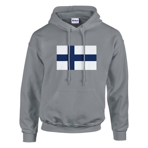 Finland Flag hættetrøje i grå Grå S