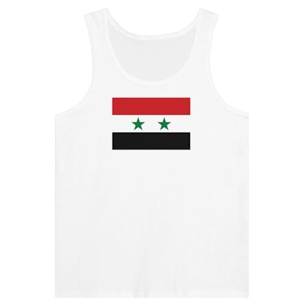 Syria Flag Tank Top i Vit Vit XXL