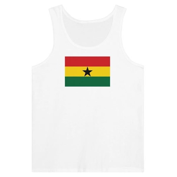 Ghana Flag Tank Top i hvid Vit XS