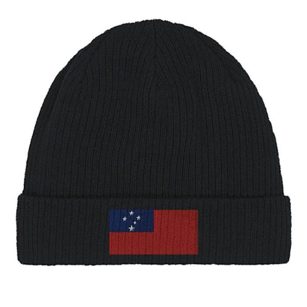 Bonnet Drapeau Samoa i Sort Svart