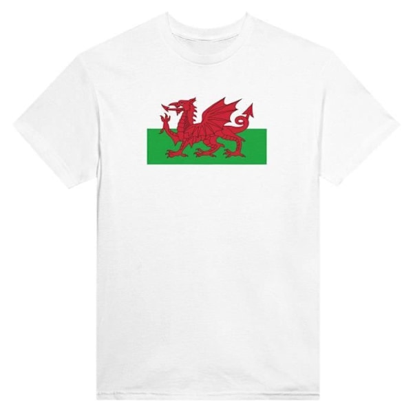 Hvid Wales Flag T-shirt Vit M