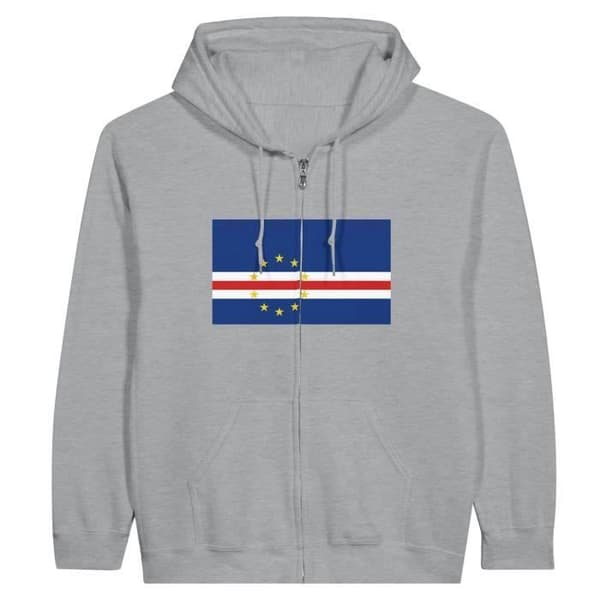 Hættetrøje - PIXELFORMA - Kap Verde Flag - Grå - Polyester-Bomuld - Optimal komfort Grå XXL