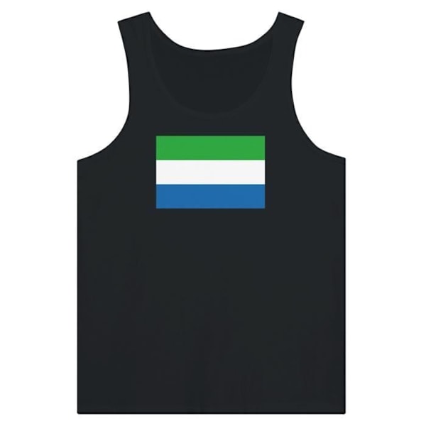 Sierra Leone Flag Tank Top i Svart Svart S