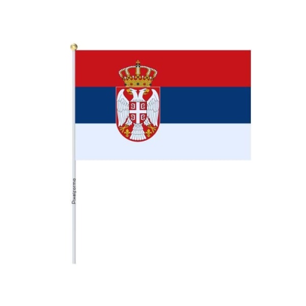 Lots Mini Flag of Serbia 14x21cm i 100 stykker