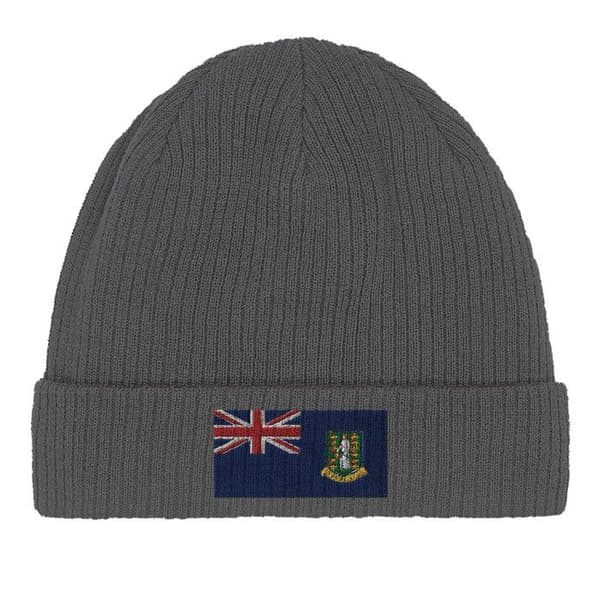 Bonnet Flag British Virgin Islands i Grå Grå