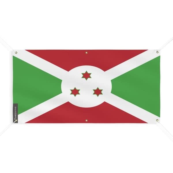 Burundin lippu 6 silmukkaa 110x220cm polyesteriä