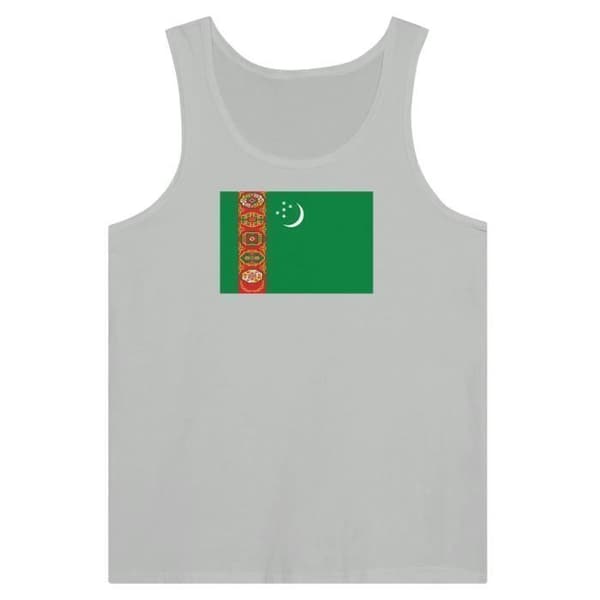 Turkmenistan Flag Tank Top harmaa Grå M