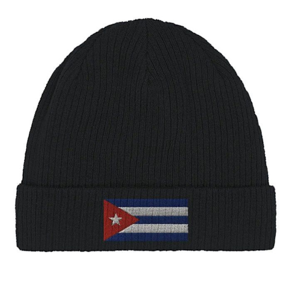 Bonnet Drapeau Cuba i Sort Svart