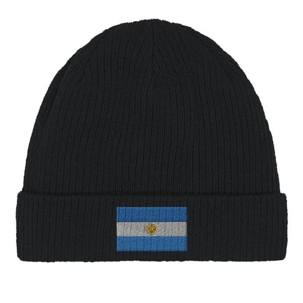Bonnet Argentinsk Flag i Sort Svart