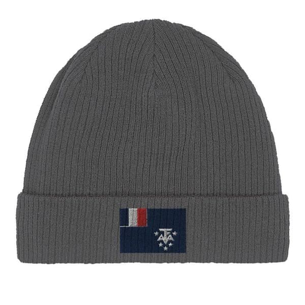 Bonnet Drapeau Antarktisk fransk i Grå Grå