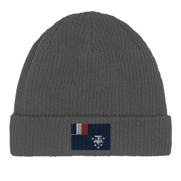 Grå Fransk Antarktis Flagga Bonnet Grå