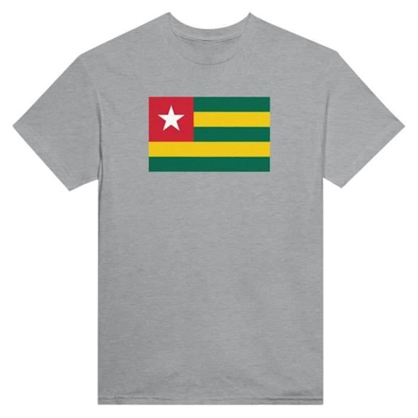 Togo Flag T-shirt i grå farve Grå M