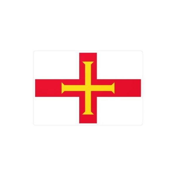 Guernsey flaggklistermärke 9,0x15,0cm i 1000 bitar