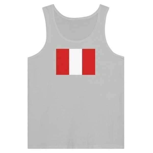 Peru Flag Tank Top i Grå Grå XL