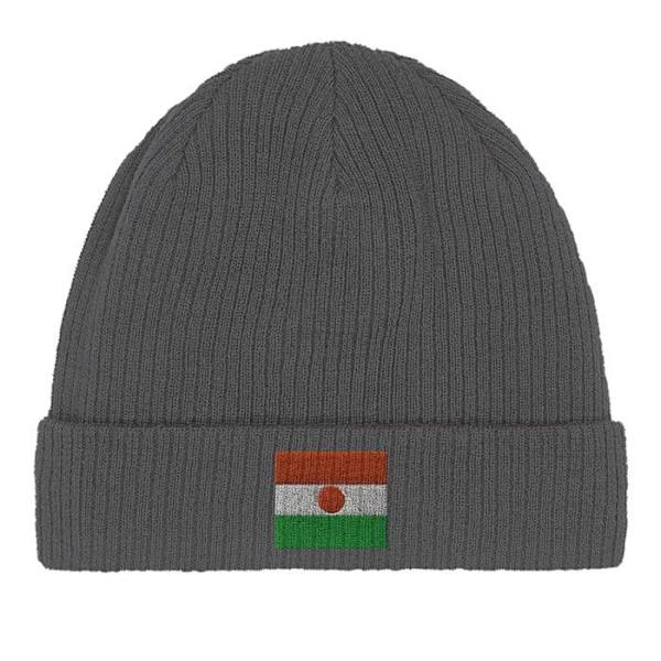 Bonnet Drapeau Niger i Grå Grå