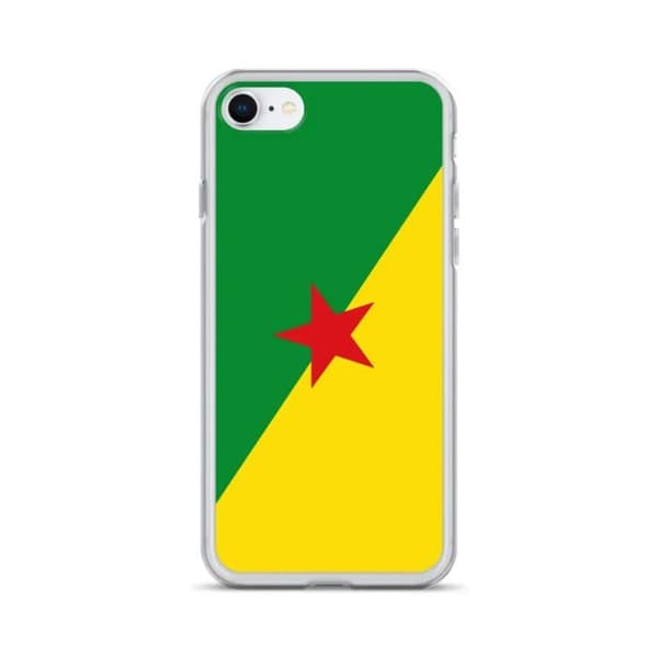 Coque iPhone - Flag Guyane - iPhone SE 2020 - Blød - Multifarvet - Lodret Flerfärgad