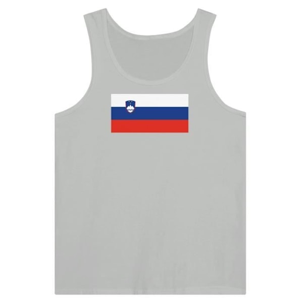 Slovenien Flag Tank Top i Grå Grå XXL