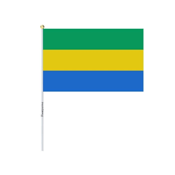 Lots Mini Flag of Gabon i 20x30cm i 50 stycken