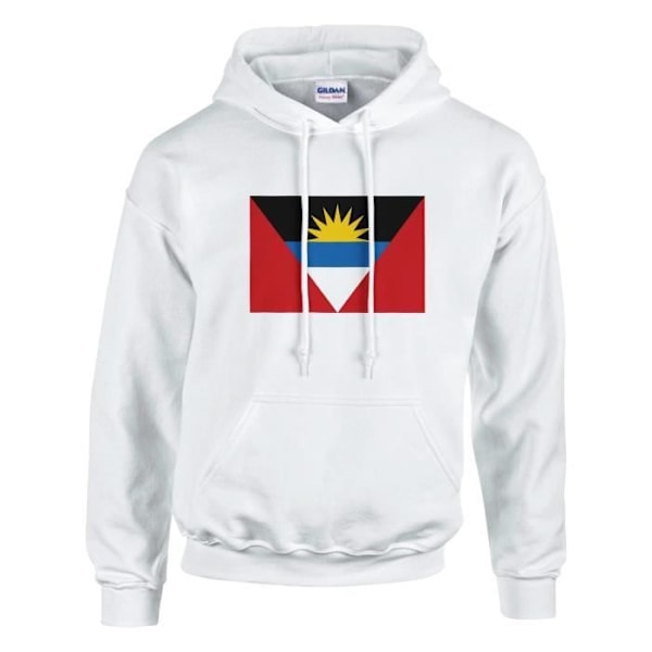 Antigua och Barbuda Flag Hoodie i vit Vit XL