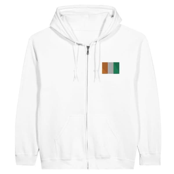 Hættetrøje - PIXELFORMA - Ivorisk flag - Lange ærmer - Hættekrave - Polyester-bomuld Vit jag