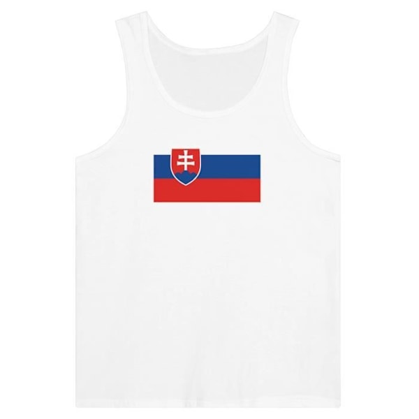 Slovakiet Flag Tank Top i hvid Vit XL