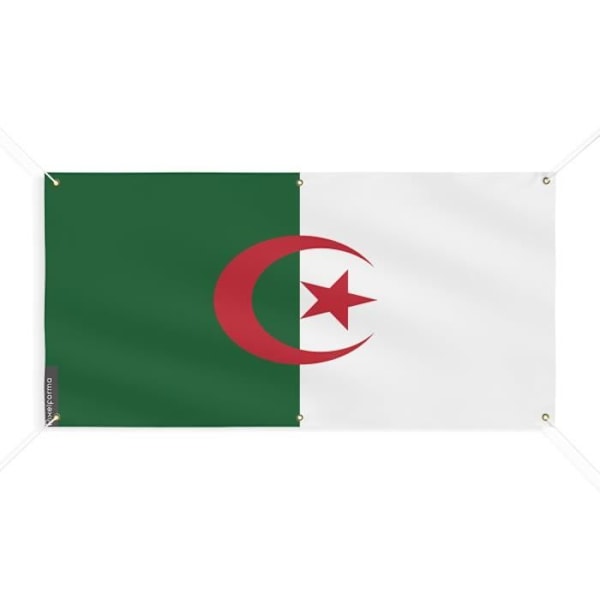 Algeriet Flag Banner 6 Øjer 60x120cm i polyester