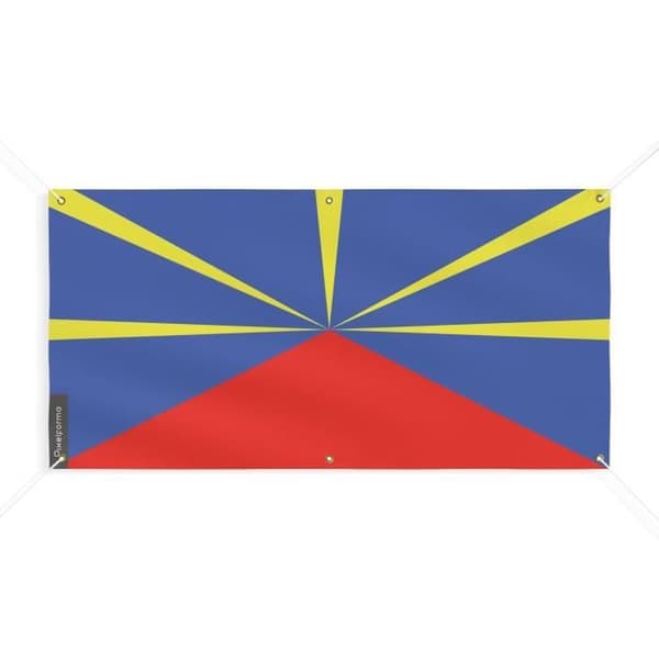 Reunion Flag Banner 6 silmukkaa 50x100cm polyesteriä