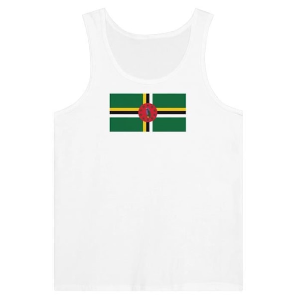 Dominica Flag Tank Top i hvid Vit jag