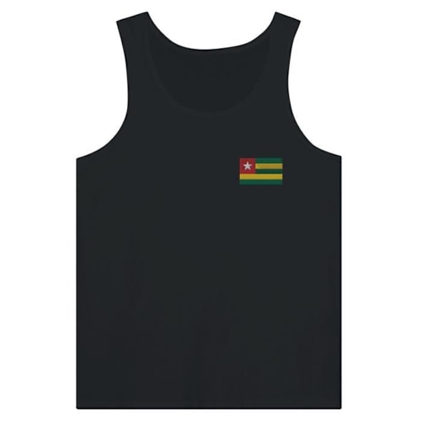 Togo Flag Embroidery Tank Top i Sort Svart XL