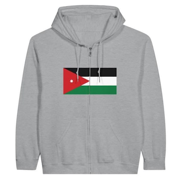 Jordan Flag Hoodie med dragkedja i grått Grå XXXL