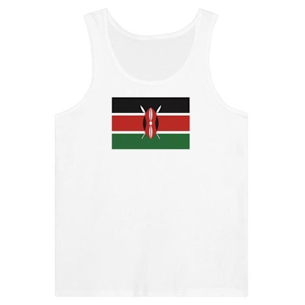 Kenya Flag Tank Top i hvid Vit jag