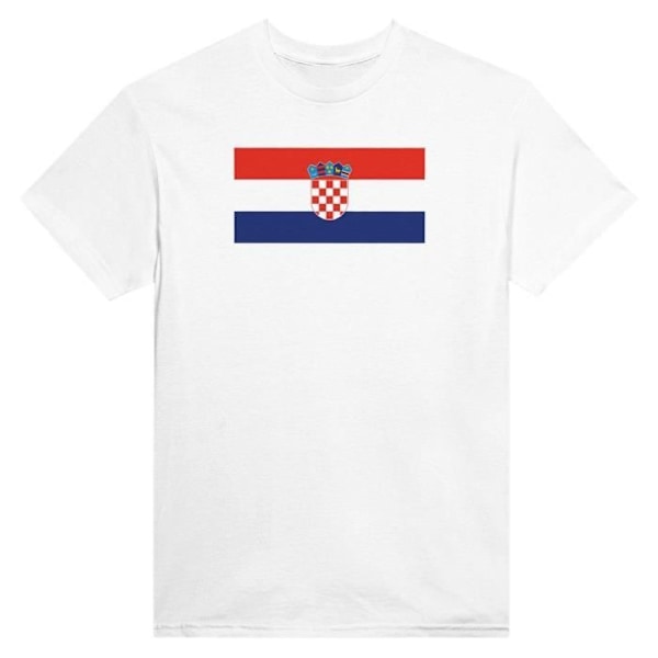 Kroatien Flag T-shirt i hvid farve Vit XXL