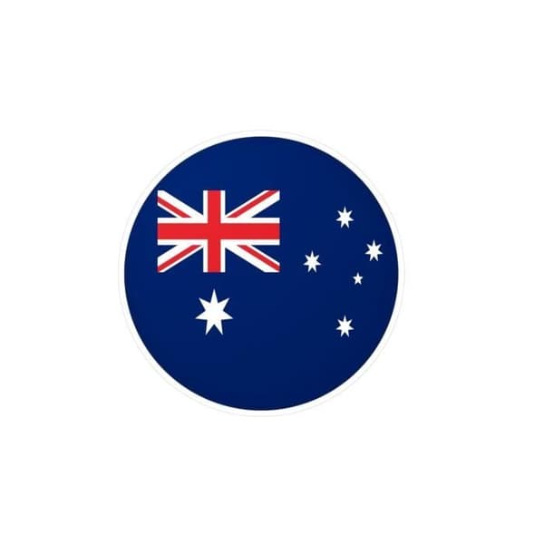 Pyöreä tarralappu - PIXELFORMA - Australian lippu - 10 cm - 1000 kappaletta