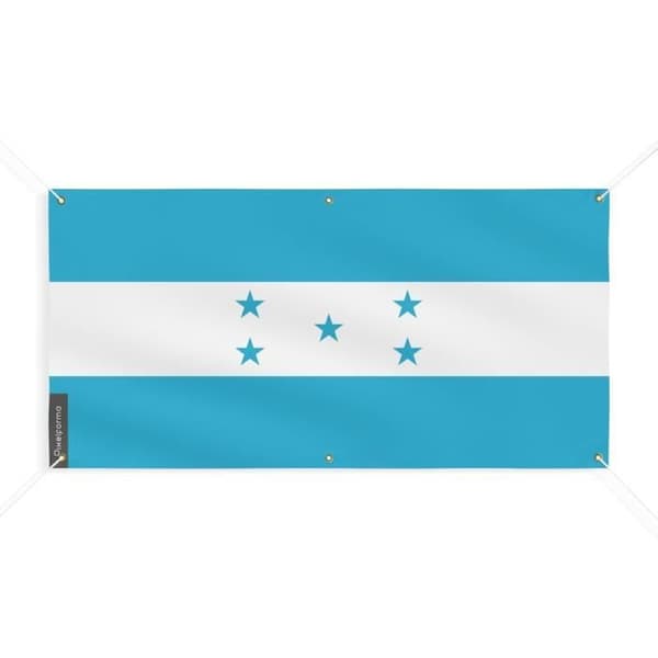 Honduras Flag Banner 6 Øjer 40x80cm i polyester