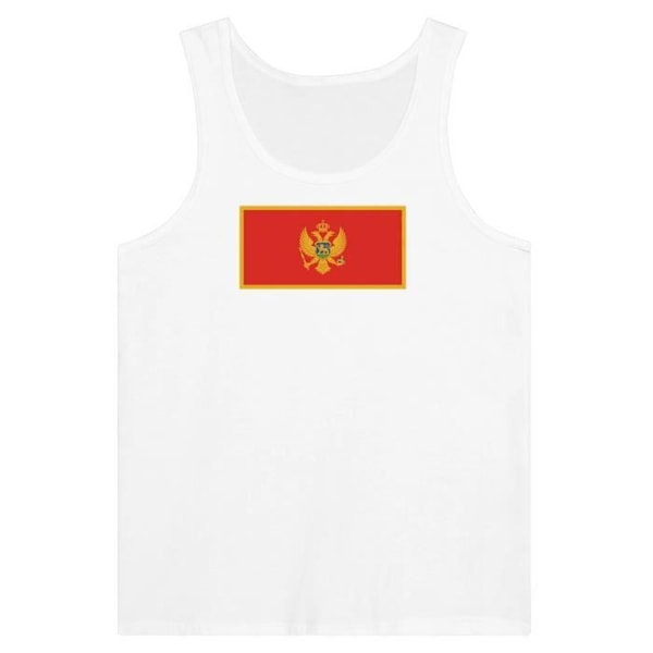 Montenegro Flag Tank Top i hvid Vit jag