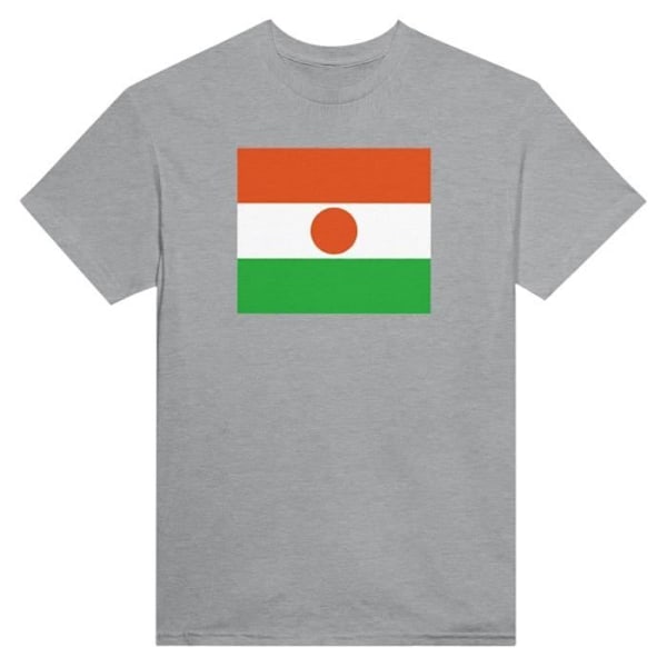 Niger Flag T-shirt i grå farve Grå XXXXXL