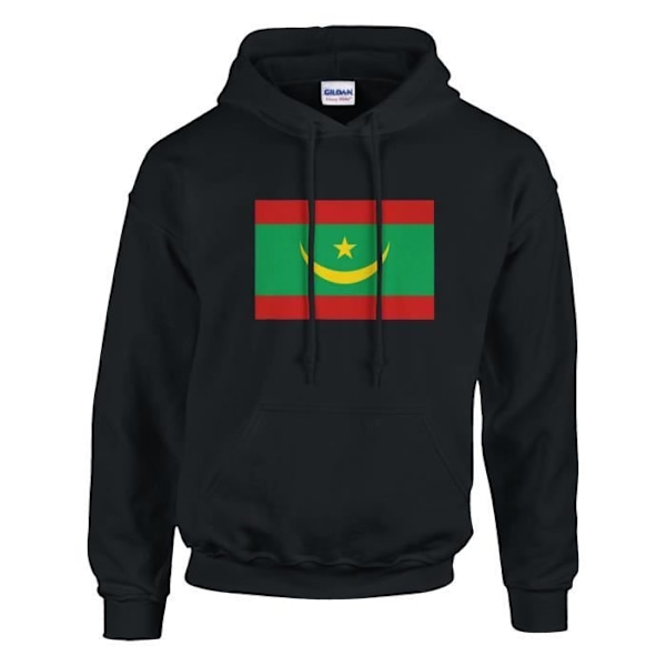 Mauretania Flag Hoodie i svart Svart M