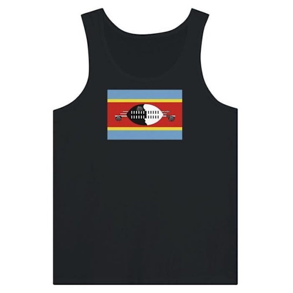 Eswatini Flag Tank Top i Sort Svart XS