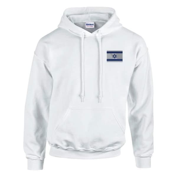 Hættejakke - PIXELFORMA - Israels flag - Bomuld og polyester - Justerbar - Modstandsdygtig Vit M